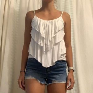 Flowy white tank top